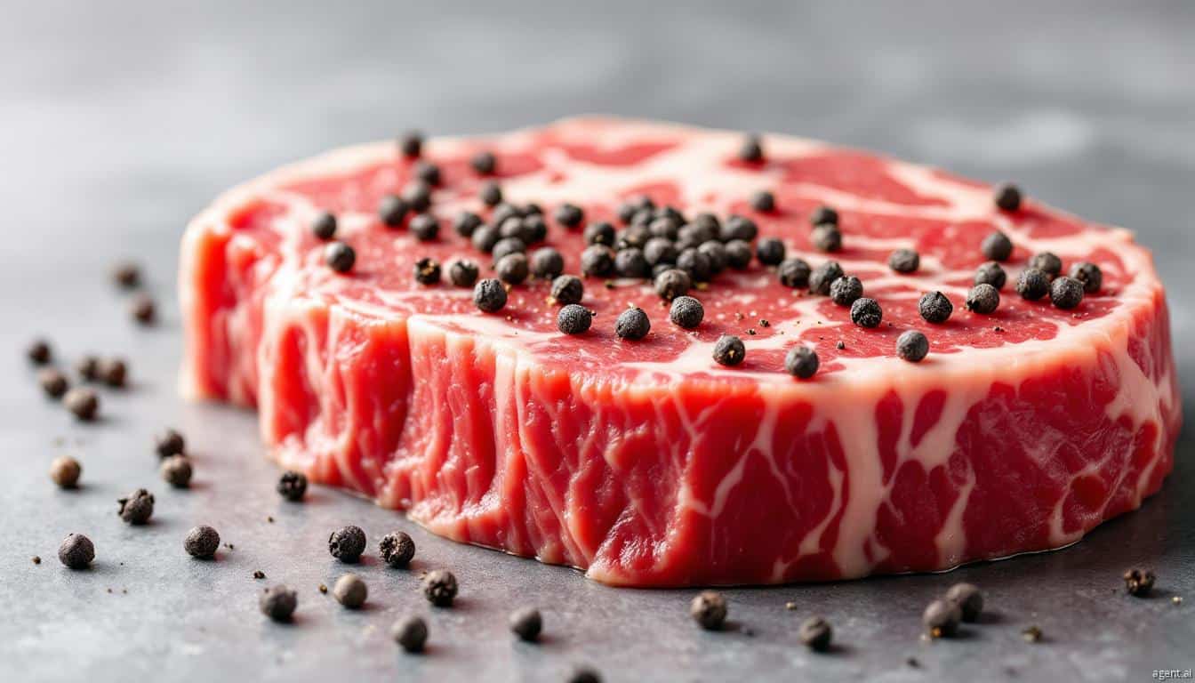 ribeye steak with pepper